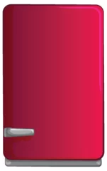 Foto op Plexiglas Vector illustration of a shiny red refrigerator © GraphicsRF