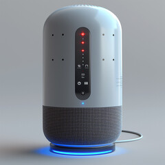 Model of a contemporary wireless smart speaker, AI generated