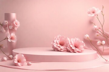 Obraz na płótnie Canvas pink rose petals and candle
