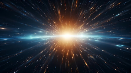 Fototapeta premium Technology particle abstract background, abstract particles in science fiction space