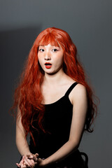 Fototapeta premium portrait of a woman with long hair_Sara-06-07