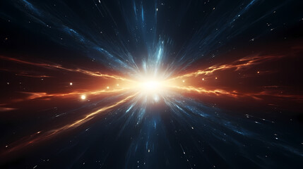 Technology particle abstract background, abstract particles in science fiction space