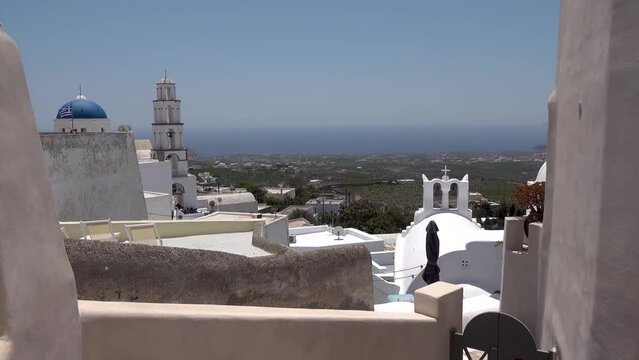 nice footage of santorini greece, travel and vacation video of europe
