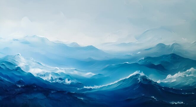 Oceanic depth, abstract layers of sea blues