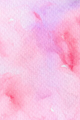 Abstract pink color background in vintage style. Smooth pastel watercolor wet effect for design.
