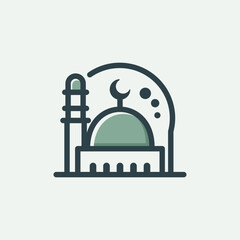 Mosque vector icon illustration design