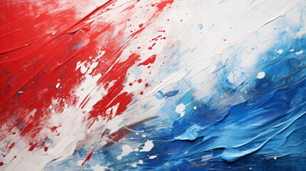 Abstract red and blue paint