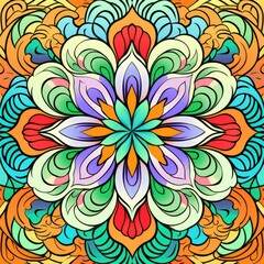 Fototapeta na wymiar flower mindful pattern