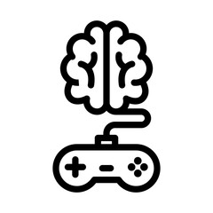 mind control line icon illustration vector graphic. Simple element illustration vector graphic, suitable for app, websites, and presentations isolated on white background