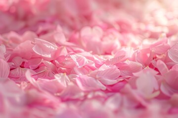 Obraz premium 桜の花びらを敷き詰めた背景写真（壁紙・春・新春）