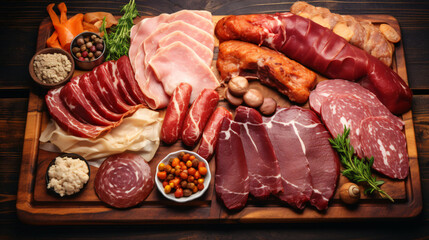 Assortment of cold meats