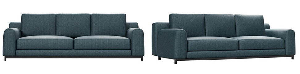 Modern and luxury sofa set isolated on whiterender background. Furniture Collection. 3D 