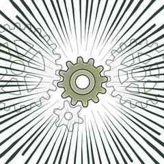 組織を動かす要になる歯車のイメージ