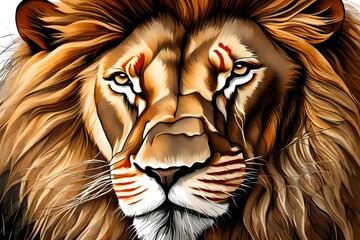 lion art illustration drawing