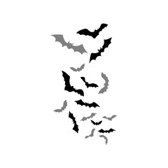 flying bats silhouette 