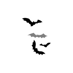 flying bats silhouette 