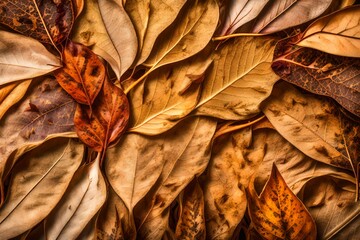 background of dried leaves macro - obrazy, fototapety, plakaty
