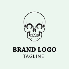 skull logo black Silhouettes design