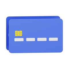 3D illustration of debit card