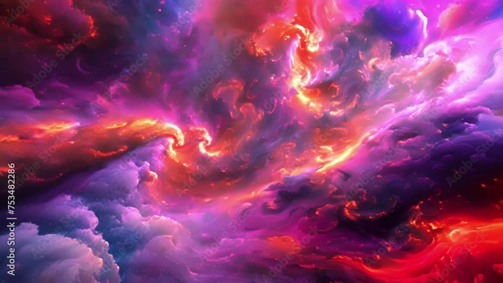 Poster an otherworldly landscape of plasma streams swirling and churning in a neverending cycle of cosmic f