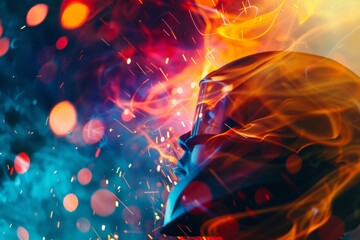 abstract background for National Welding Month