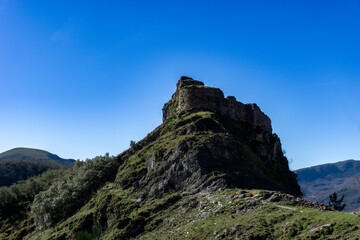 Medieval castle of O Carbedo. Esperante, Lugo, Spain.