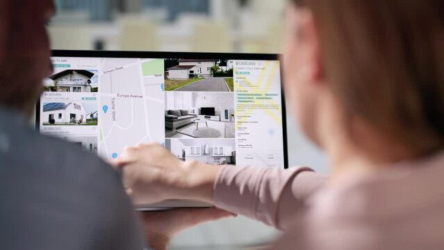Couple Family Searching Real Estate Property