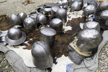 Old medieval helmet - 753483618