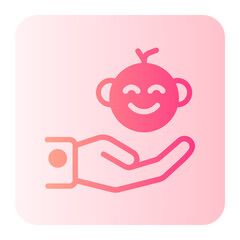 child care gradient icon