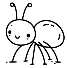 cartoon of cute ant