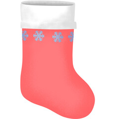 christmas sock isolated on white