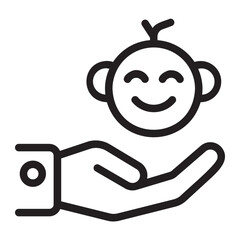 child care line icon