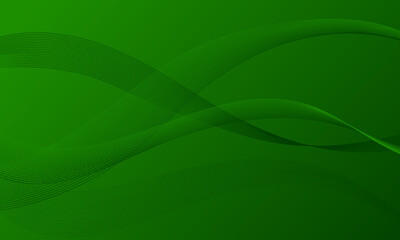 green soft lines wave curves abstract background