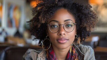 Close-up of a person wearing glasses
