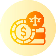 money law gradient icon