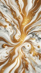 Abstract White and Gold Marble Texture Background