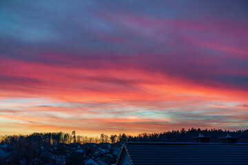 Pfaffenhofen Top of the Roof view during sunset phase