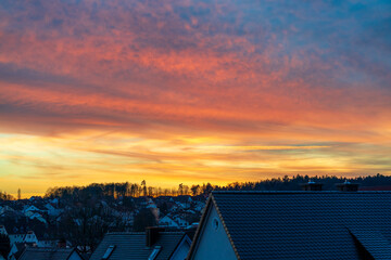 Pfaffenhofen Top of the Roof view during sunset phase