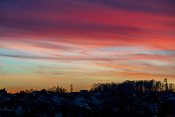 Pfaffenhofen Top of the Roof view during sunset phase