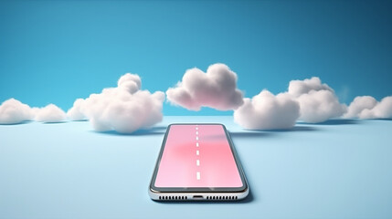 mobile smartphone screen road travel application ai visual background