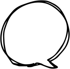 手書きの丸型吹き出し02　ベクター