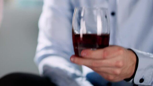 Stop Drinking Alcohol. Refuse Glass Of Whisky
