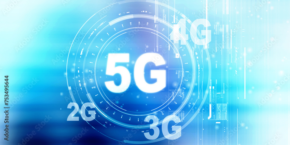 Poster 2d rendering 5g network 5g connection