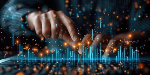 Dynamic Data Analysis with Glowing Graphs and Touch Interface, bitcoin, Digital currency, finans