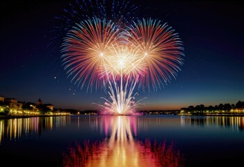 At night, the river sparkles with beautiful fireworks, illuminating the sky with bursts of color