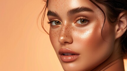Naklejka premium Warm Bronze Powder for Summer Glow