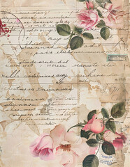 vintage background with flowers
