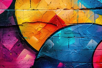 A vibrant graffiti texture on an alleyway wall
