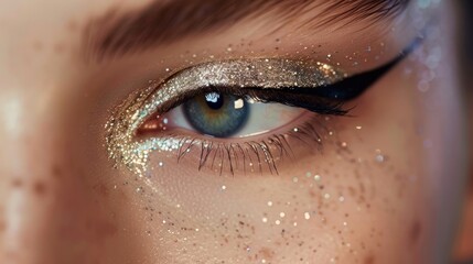 Sparkling Glitter Eyeliner for Festive Looks