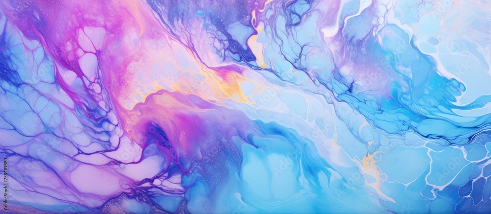 Poster magic marble texture trendy contemporary art unique painting aqueous surface design technique creati